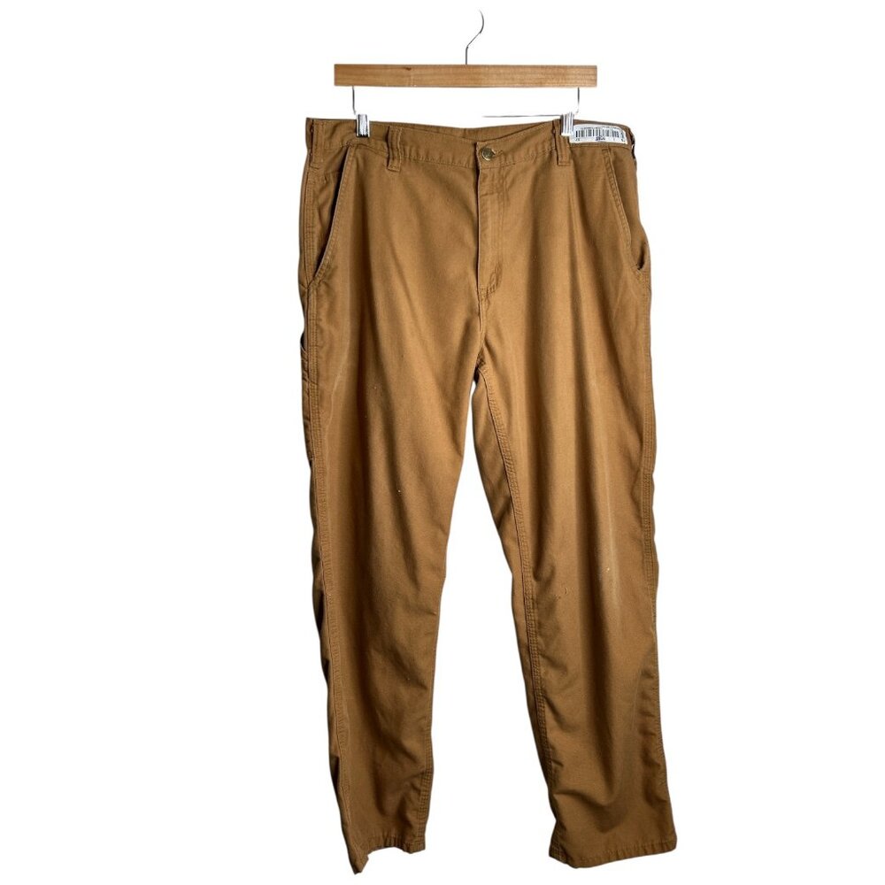 Carhartt Men's Dungaree Relaxed Fit‎ Pants Brown Size 36x32 Work Wear